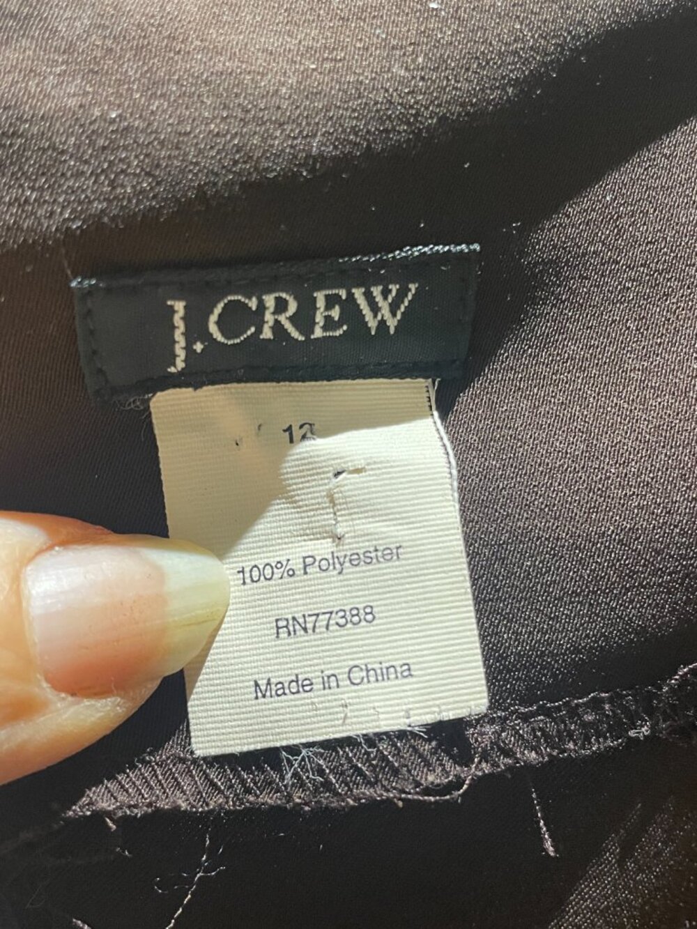J Crew Long Brown Slip Dress Spaghetti Straps Size 12 - Picture 5 of 6